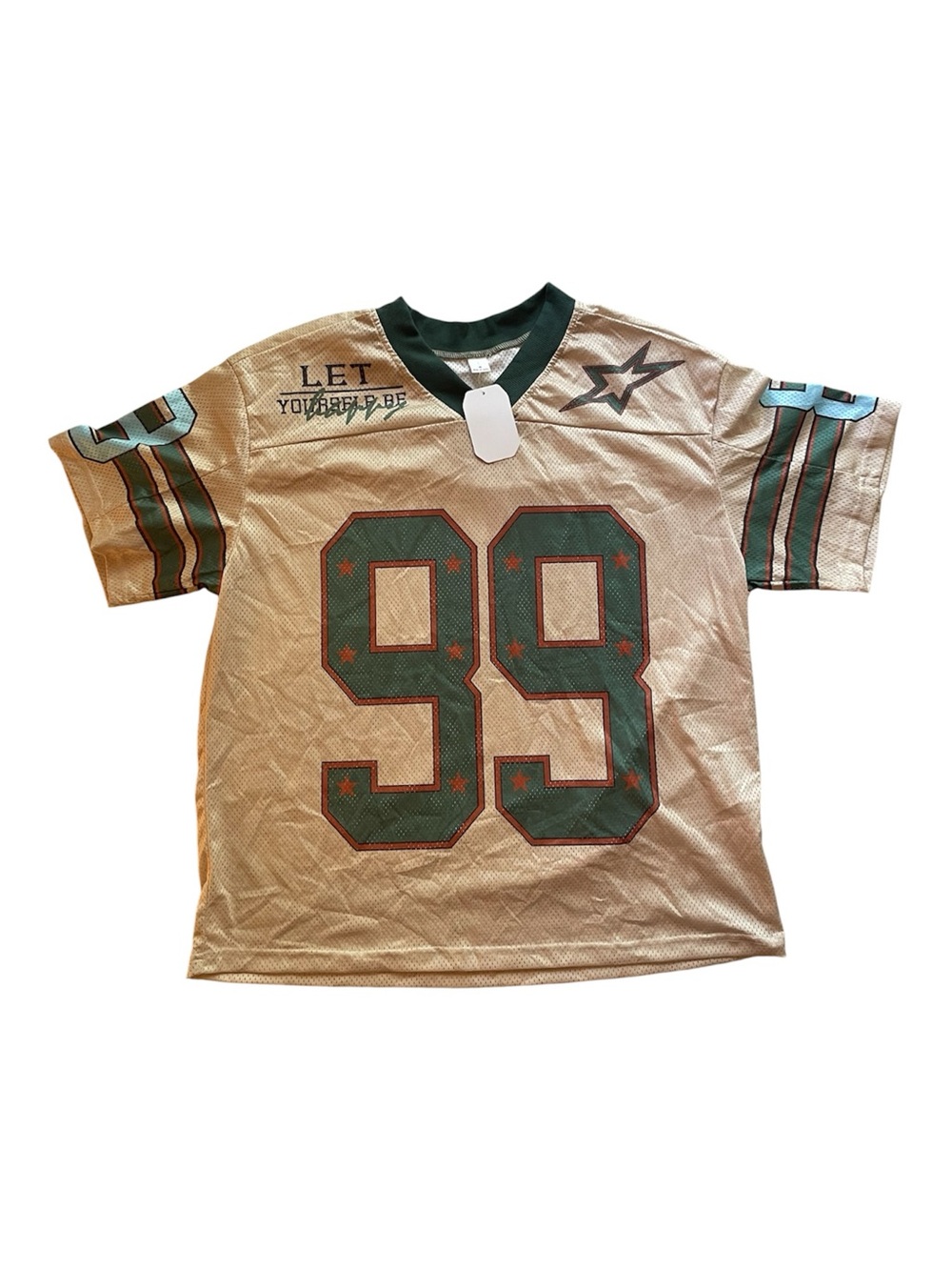 Mens Y2k Style Baggy Oversized V Neck Jersey